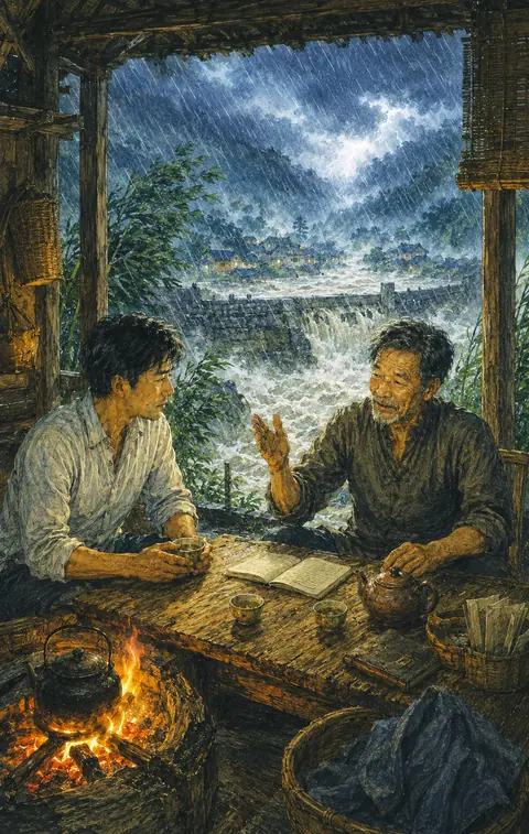 Cơn bão ngoài hiên nhà gỗ